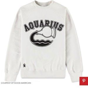 Good American Aquarius Zodiac Sweatshirt Sz 2/3